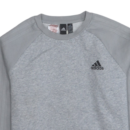 Adidas Boys Grey Pullover Sweatshirt 13-14 Years Crew Neck Fleece Jumper