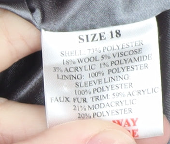 Womens UK Size 18 Be Beau Grey Duffle Coat