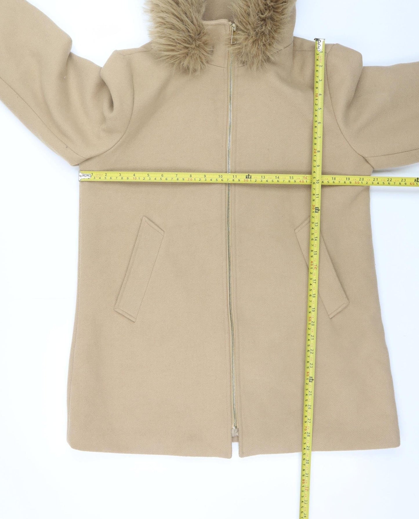 Womens UK Size 12 Primark Beige Parka Coat