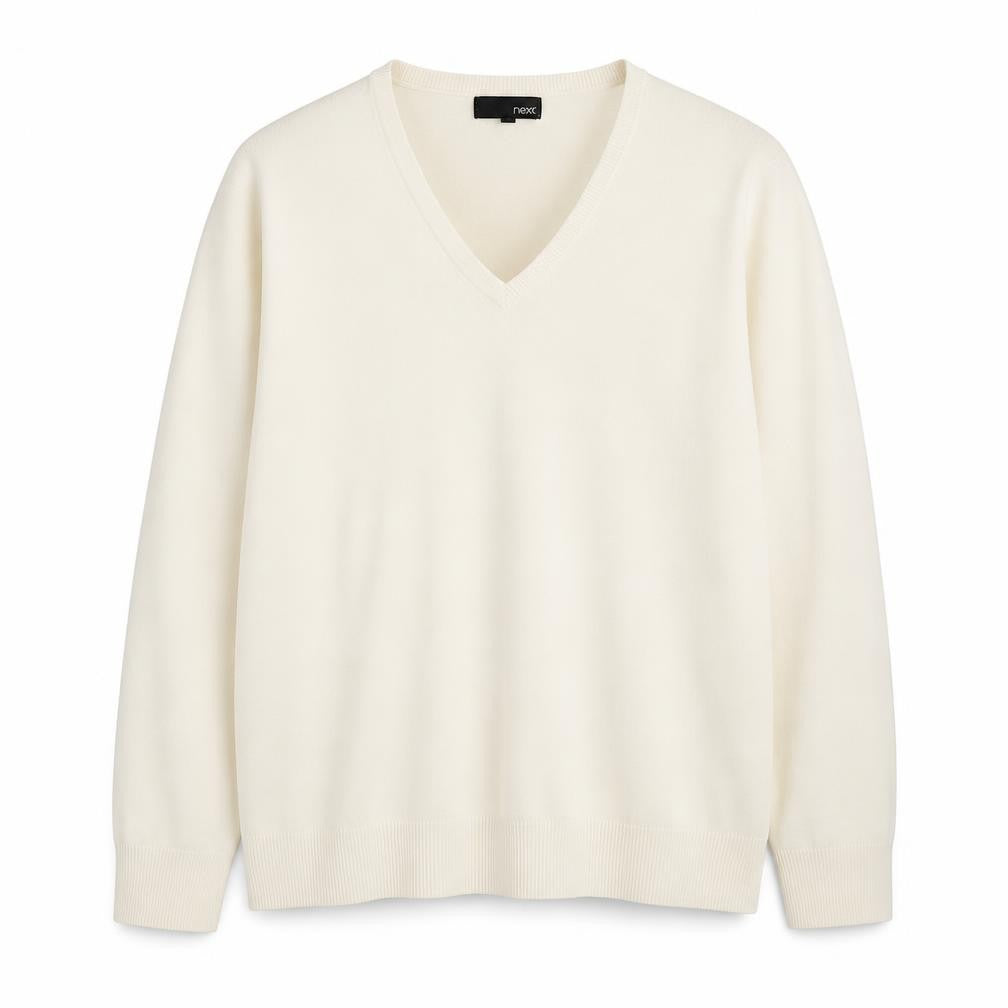 Mens UK Size L NEXT Ivory Pullover Jumper
