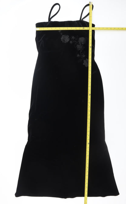Gina Bacconi Women's Black Velvet Mermaid Dress Size 12