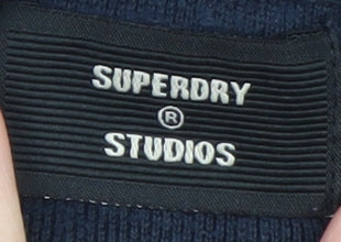 Womens UK Size 10 Superdry Blue Pullover Hoodie