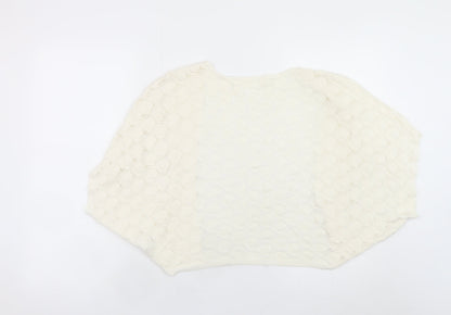 Womens UK Size S Grace Karin Ivory Shrug Jumper