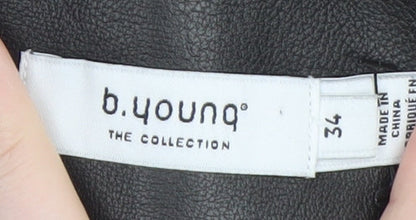 Womens UK Size 8 b.young Straight & Pencil Faux Leather Skirt