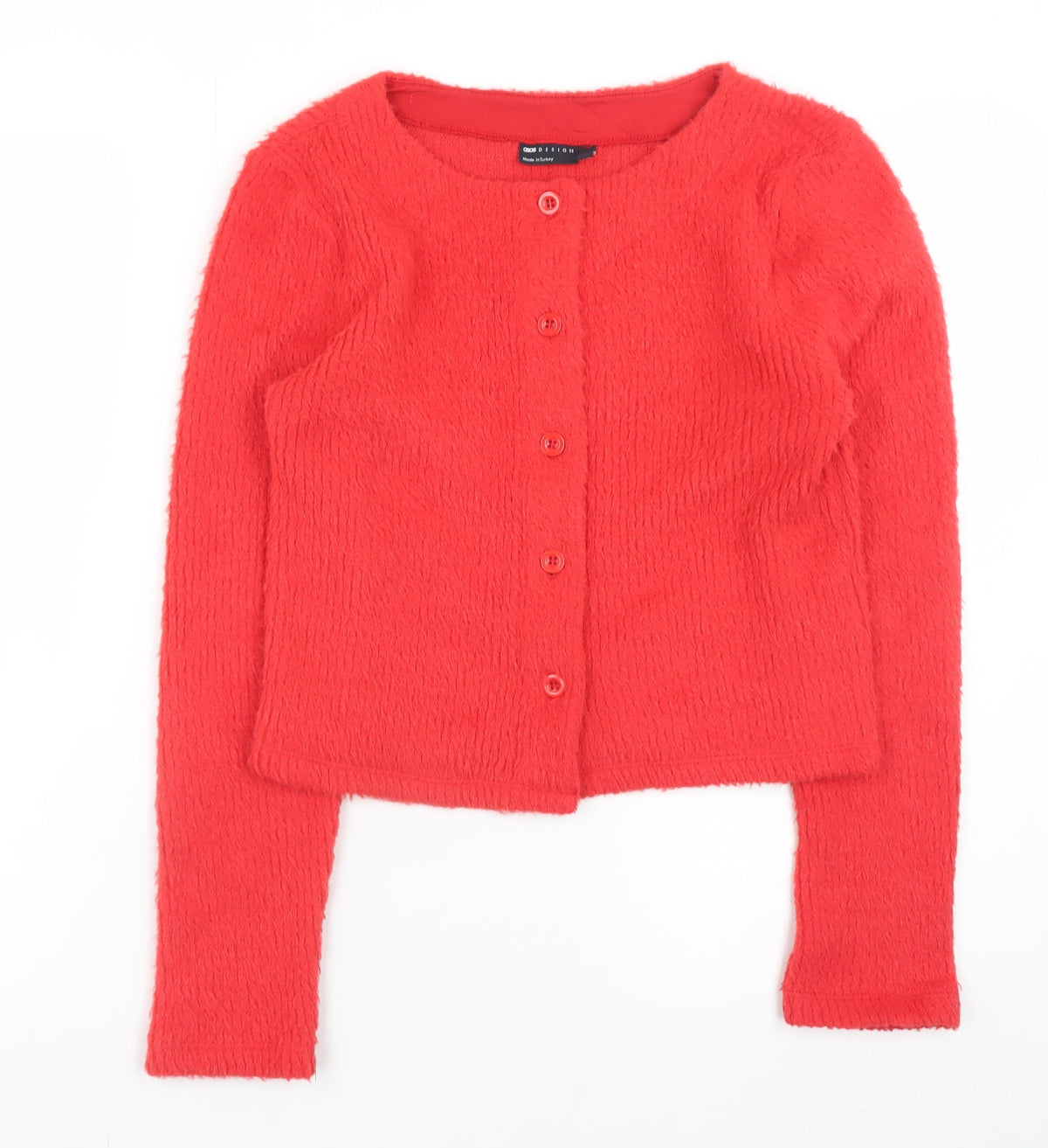 Womens UK Size S ASOS DESIGN Red Cardigan Jumper