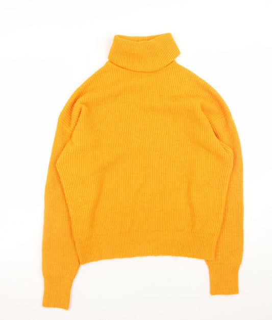 Womens UK Size XS River Island Yellow Pullover Jumper