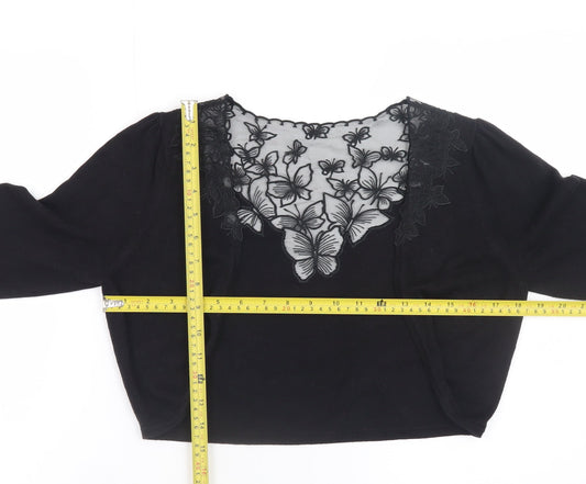 Womens UK Size 10 Monsoon Black Cardigan Jumper