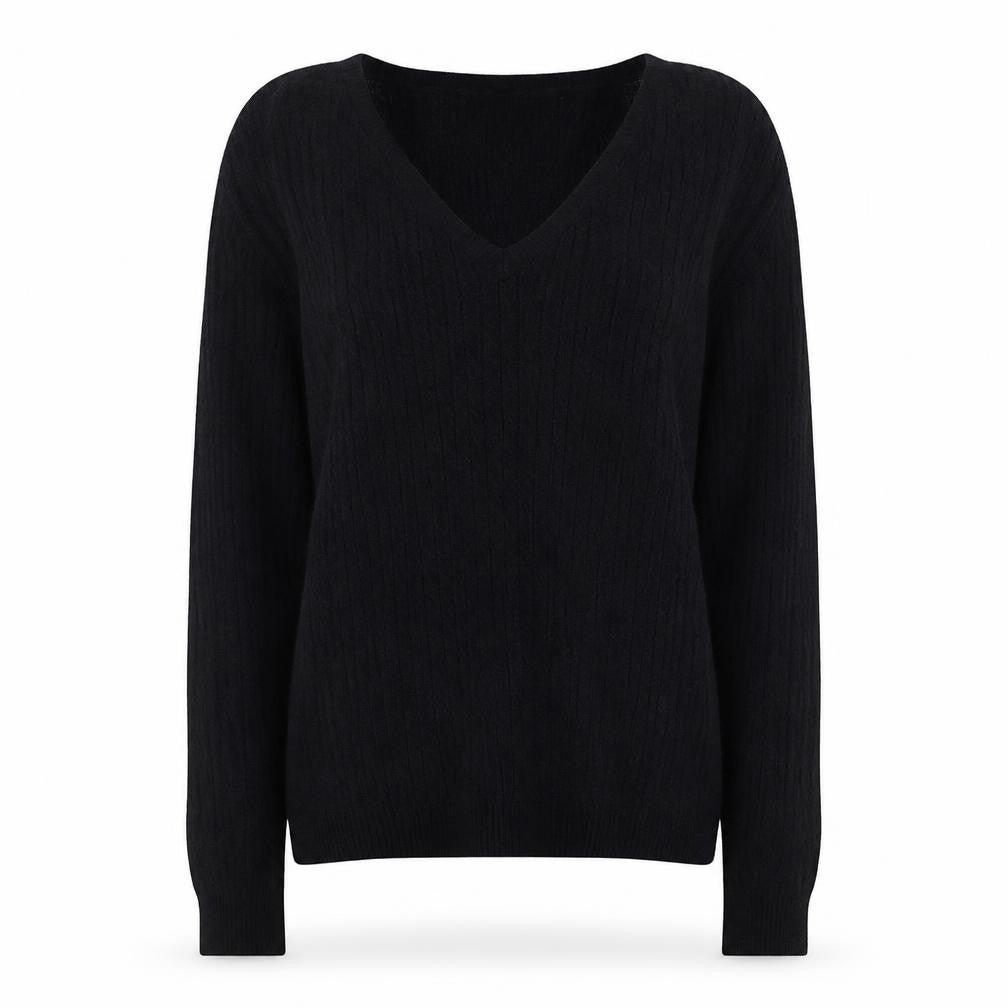 Womens UK Size 10 Mango Black Pullover Jumper