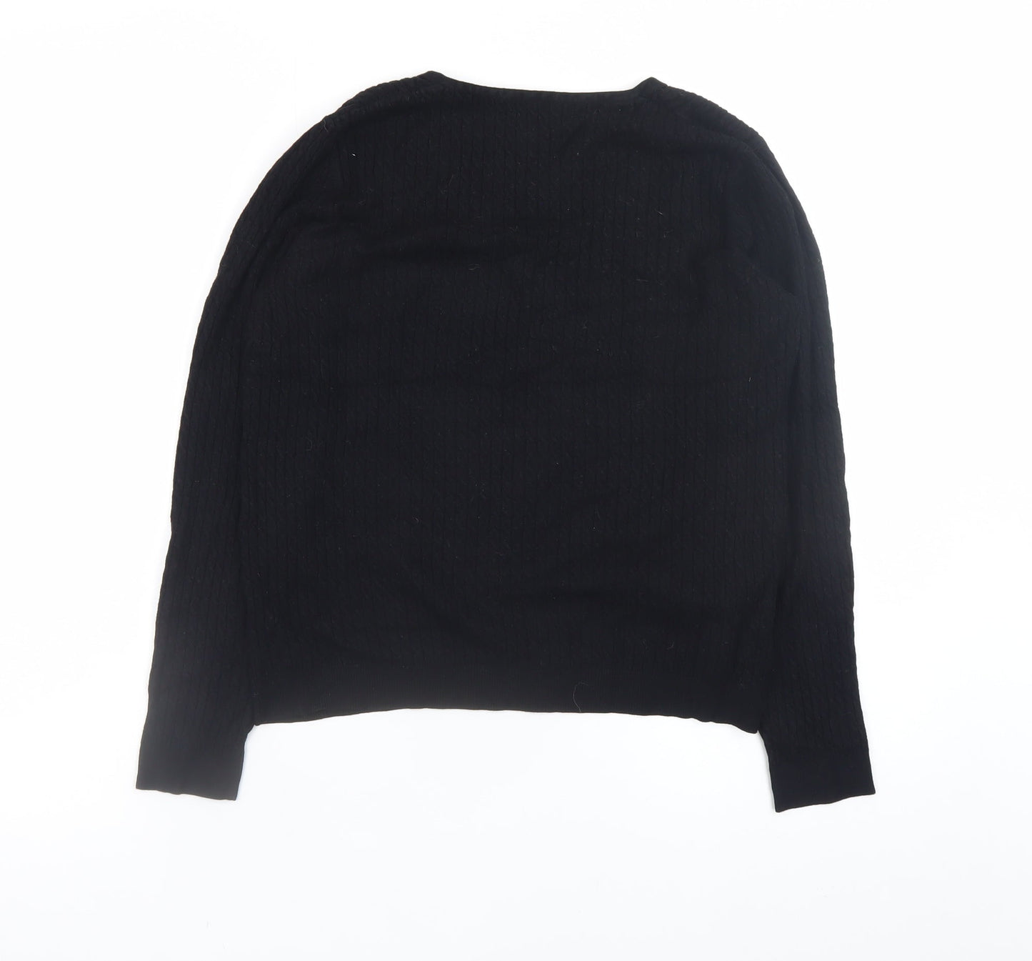 Womens UK Size 10 Mango Black Pullover Jumper