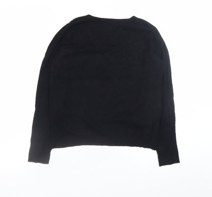 Womens UK Size 10 Mango Black Pullover Jumper