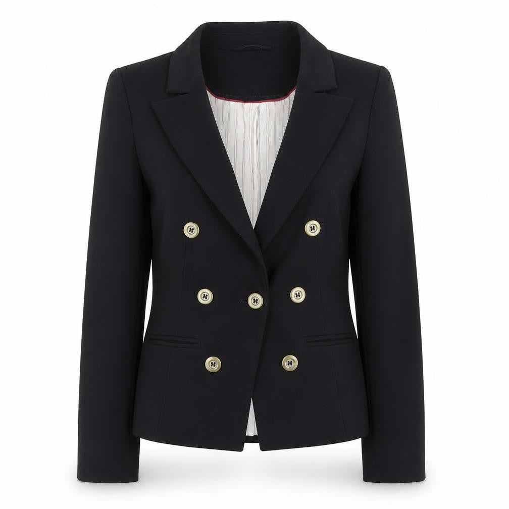 Next Women's Black Slim Fit Double Breasted Blazer Size 10
