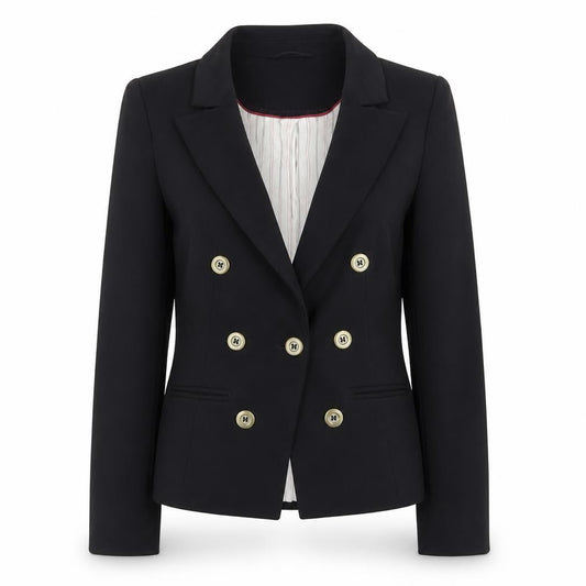 Next Women's Black Slim Fit Double Breasted Blazer Size 10
