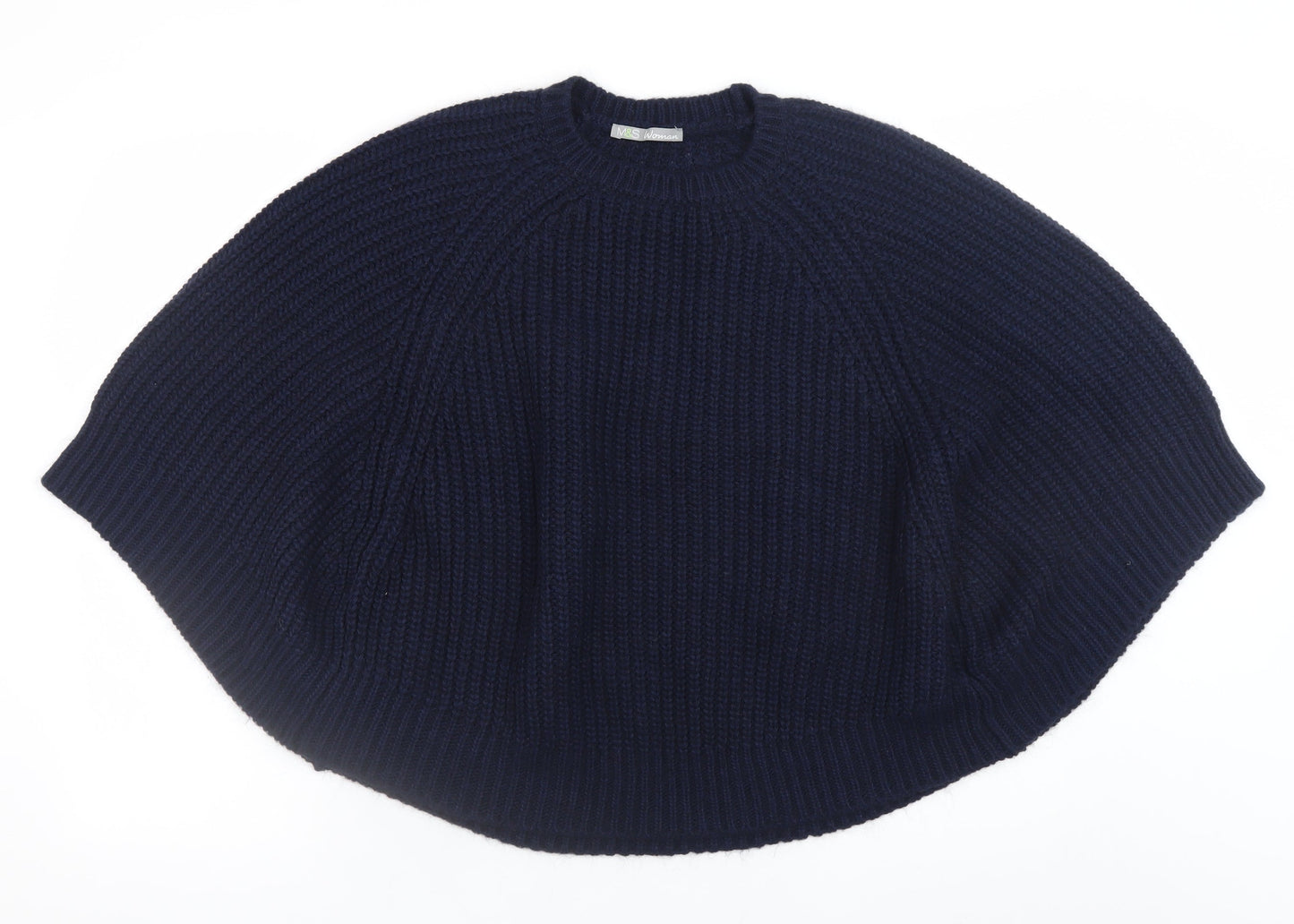 Womens UK Size S Marks and Spencer Blue Cape Jumper