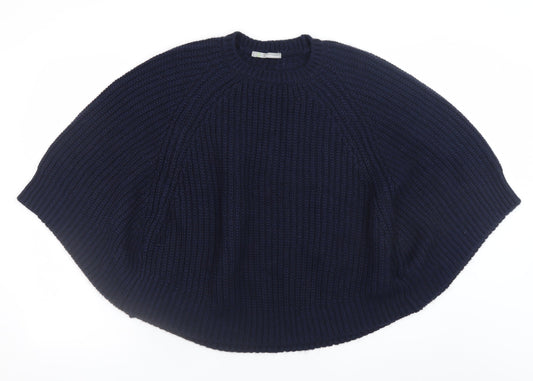 Womens UK Size S Marks and Spencer Blue Cape Jumper