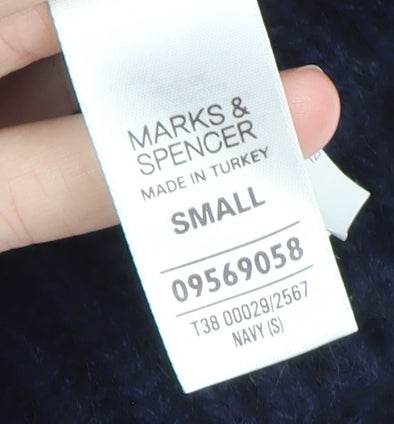 Womens UK Size S Marks and Spencer Blue Cape Jumper