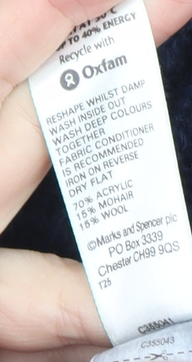 Womens UK Size S Marks and Spencer Blue Cape Jumper