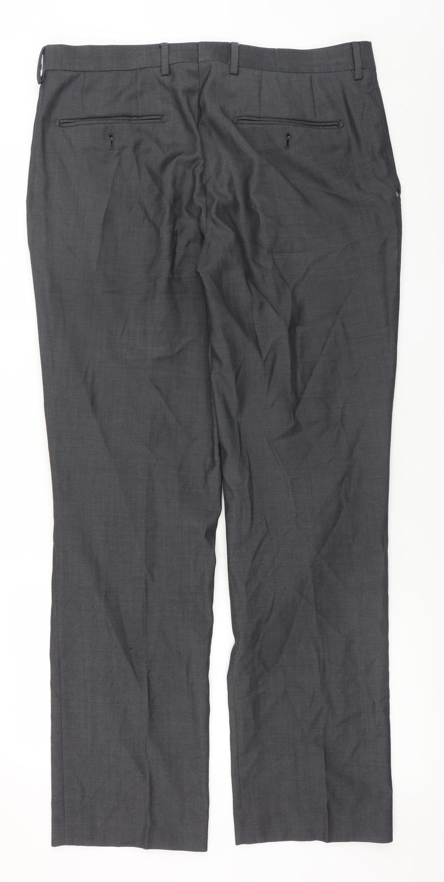 Mens UK Size 34 in NEXT Classic Fit Dress Pants Grey Trousers