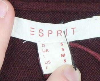 Womens UK Size M Esprit Red Cape Jumper