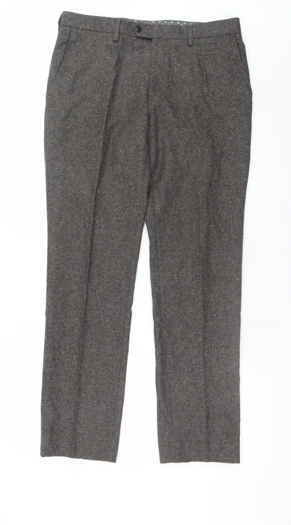 Womens UK Size 32 NEXT Classic Fit Dress Pants Grey Trousers