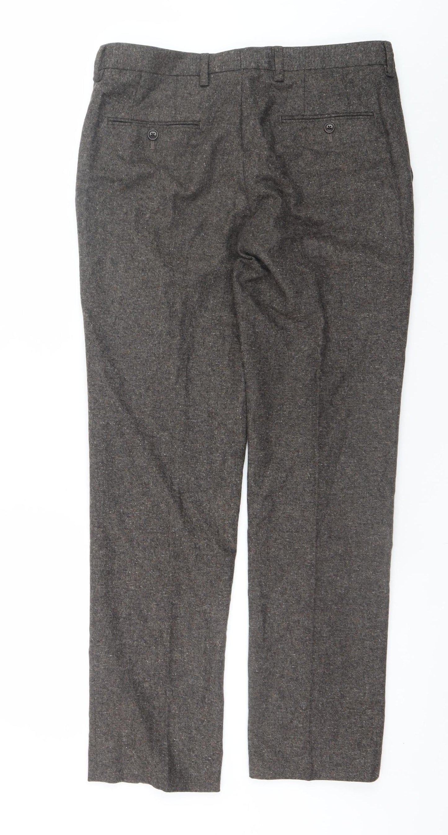 Womens UK Size 32 NEXT Classic Fit Dress Pants Grey Trousers