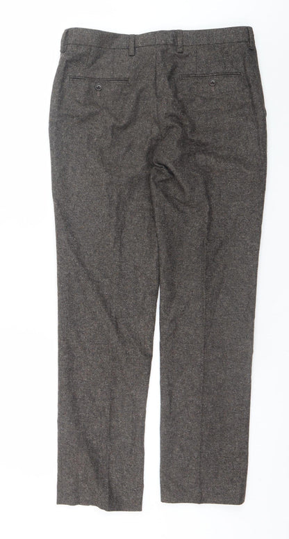 Womens UK Size 32 NEXT Classic Fit Dress Pants Grey Trousers