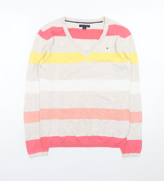 Womens UK Size S Tommy Hilfiger Multicoloured Pullover Jumper