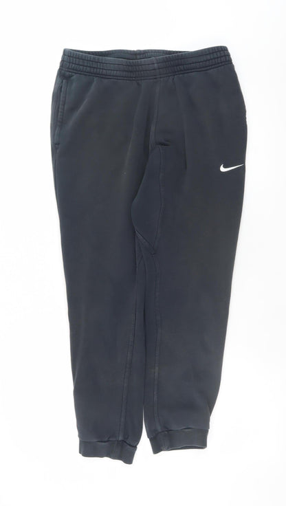 Mens UK Size M Nike Regular Fit Jogger Black Trousers