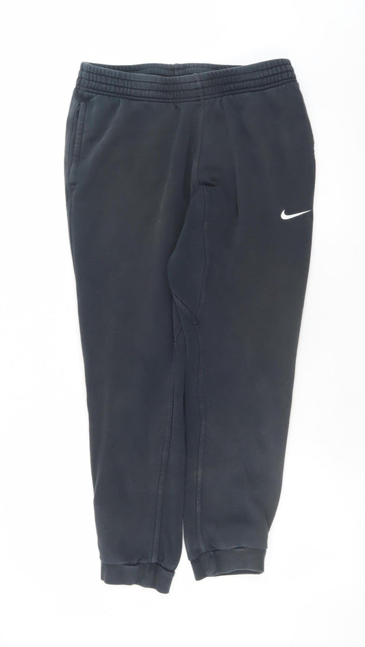 Mens UK Size M Nike Regular Fit Jogger Black Trousers