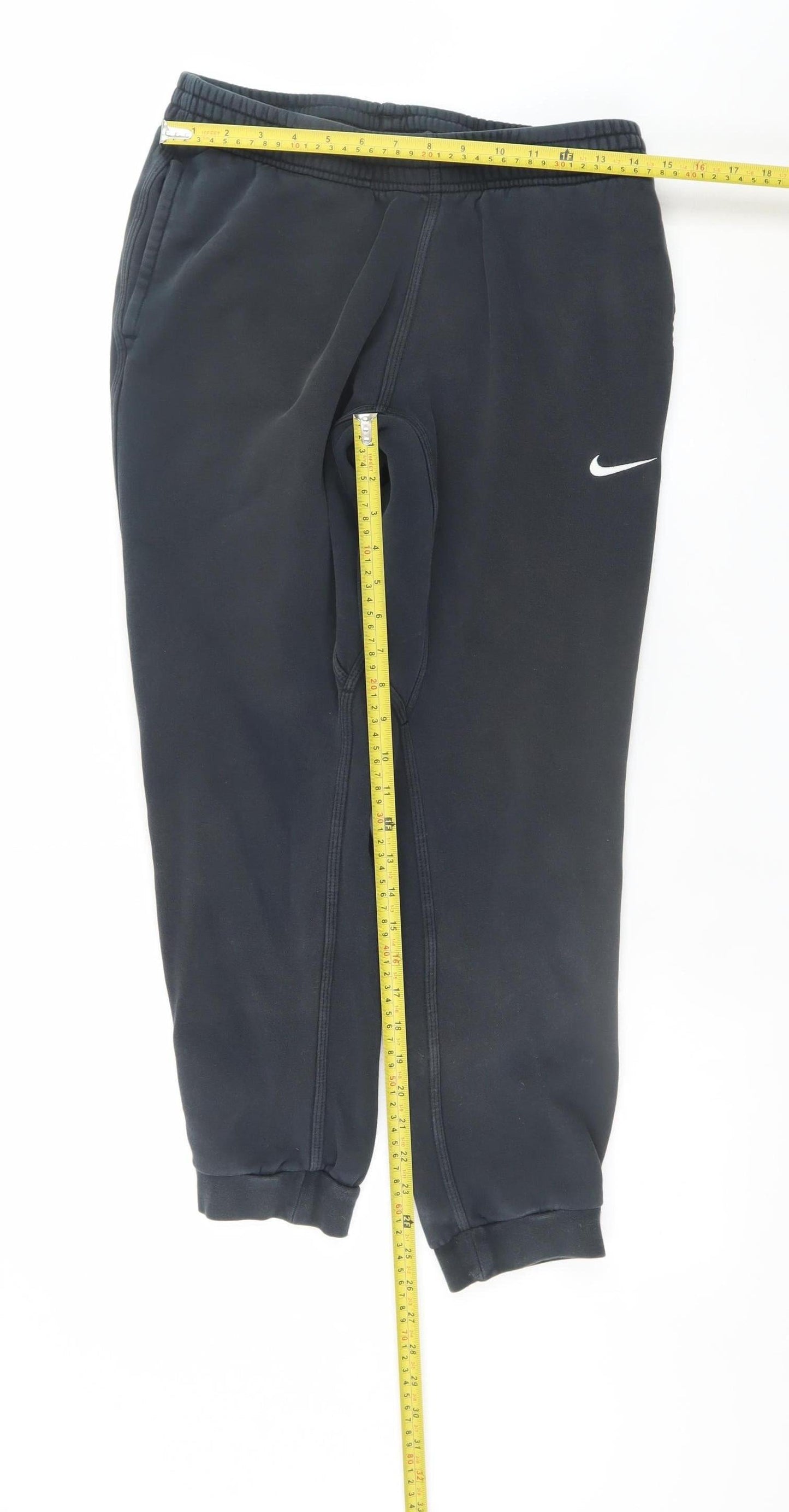 Mens UK Size M Nike Regular Fit Jogger Black Trousers