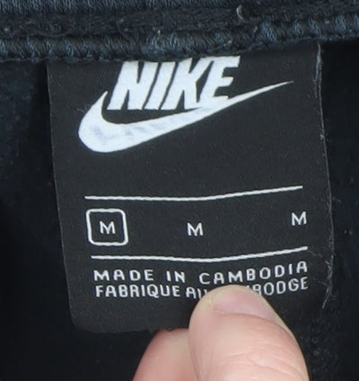 Mens UK Size M Nike Regular Fit Jogger Black Trousers