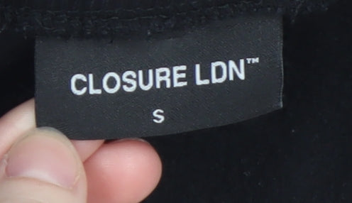 Mens UK Size S Closure LDN Regular Fit Jogger Black Trousers