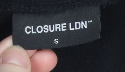 Mens UK Size S Closure LDN Regular Fit Jogger Black Trousers