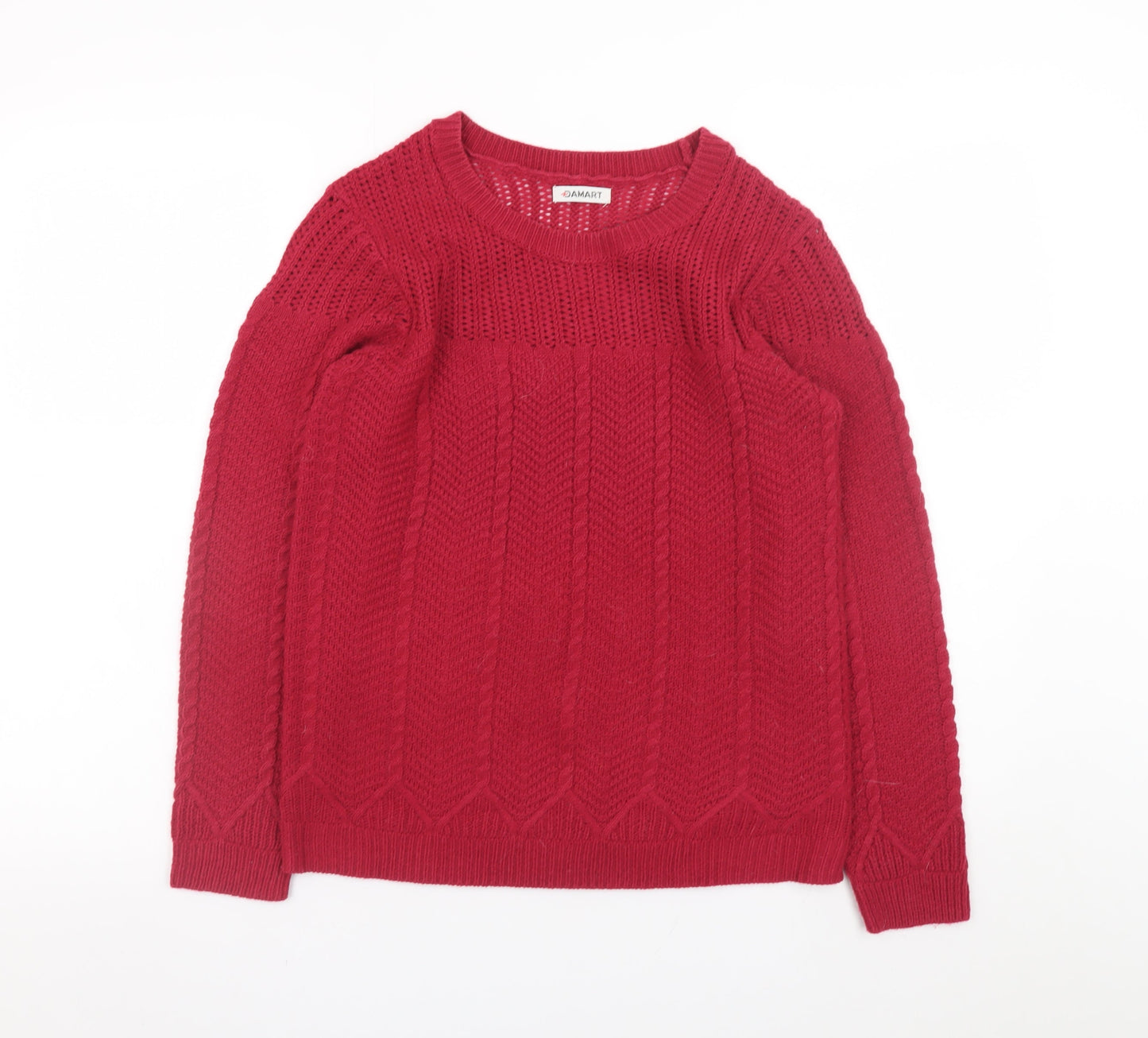 Womens UK Size L Damart Red Pullover Jumper