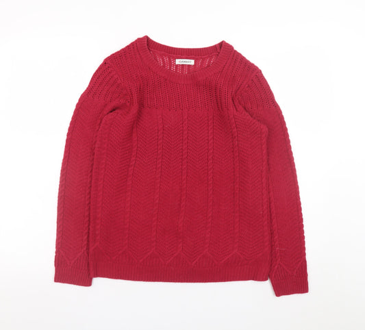 Womens UK Size L Damart Red Pullover Jumper