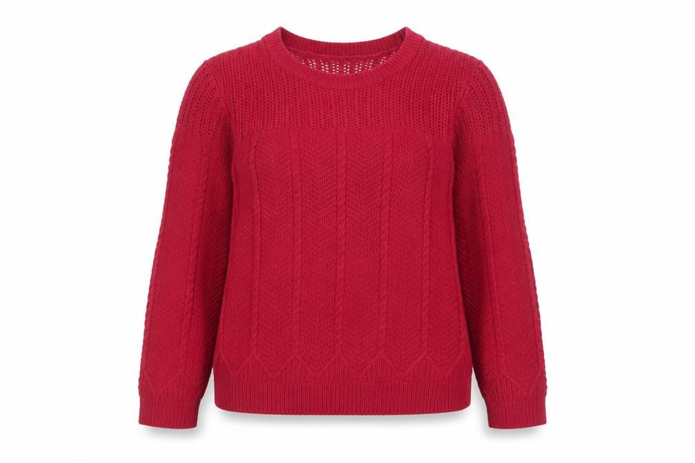 Womens UK Size L Damart Red Pullover Jumper