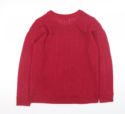 Womens UK Size L Damart Red Pullover Jumper