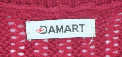Womens UK Size L Damart Red Pullover Jumper