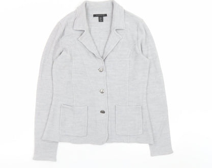 Womens UK Size M Tahari Grey Cardigan Jumper