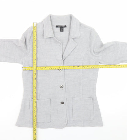 Womens UK Size M Tahari Grey Cardigan Jumper