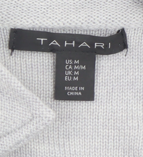 Womens UK Size M Tahari Grey Cardigan Jumper