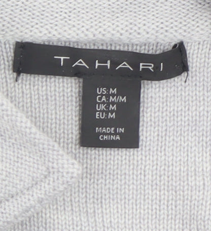 Womens UK Size M Tahari Grey Cardigan Jumper