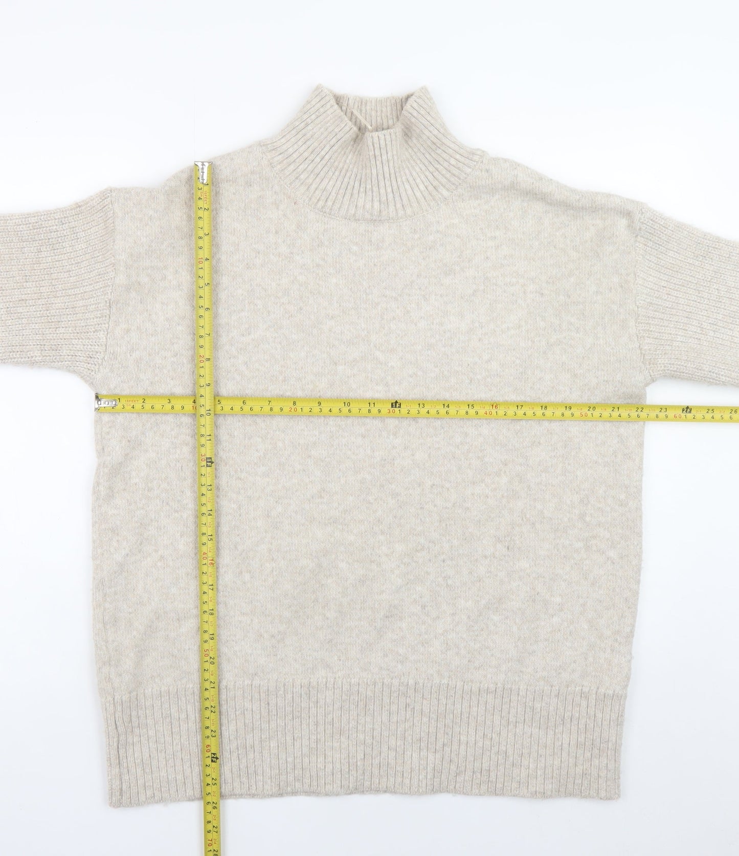 Womens UK Size M River Island Beige Pullover Jumper