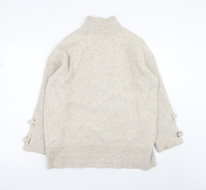 Womens UK Size M River Island Beige Pullover Jumper