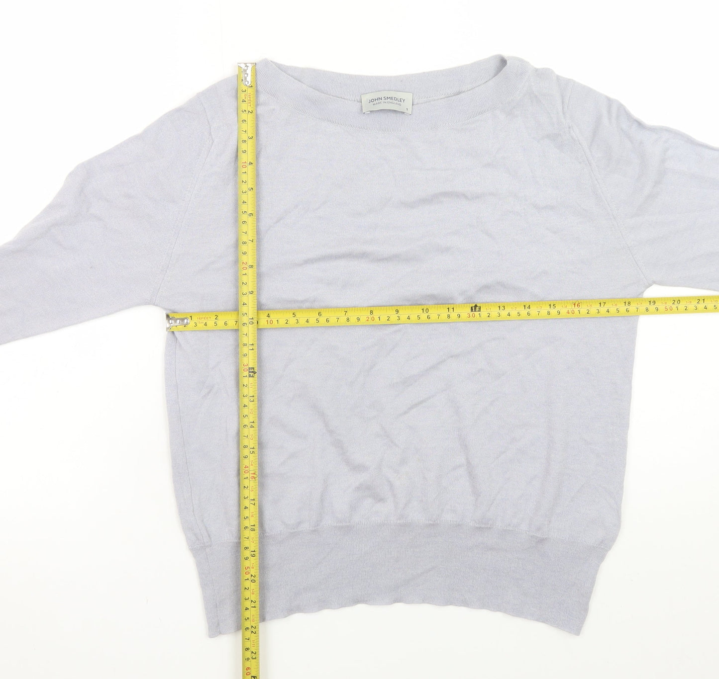 Mens UK Size S John Smedley Grey Pullover Jumper