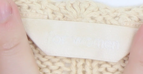 Womens UK Size 14/16 For Women Beige Cardigan Jumper