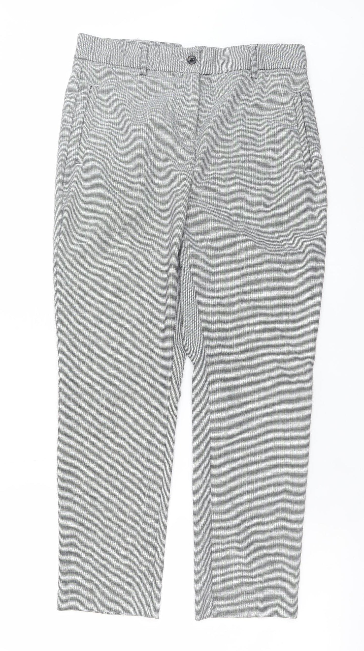 Womens UK Size 8 NEXT Regular Fit Business Workwear Casual Grey Trousers