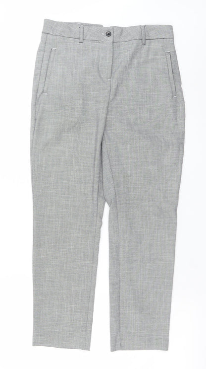 Womens UK Size 8 NEXT Regular Fit Business Workwear Casual Grey Trousers