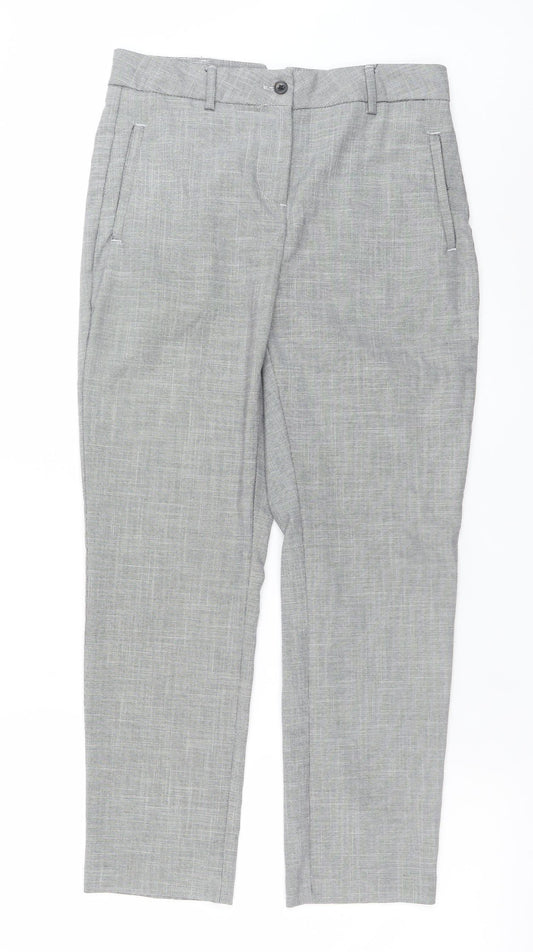 Womens UK Size 8 NEXT Regular Fit Business Workwear Casual Grey Trousers