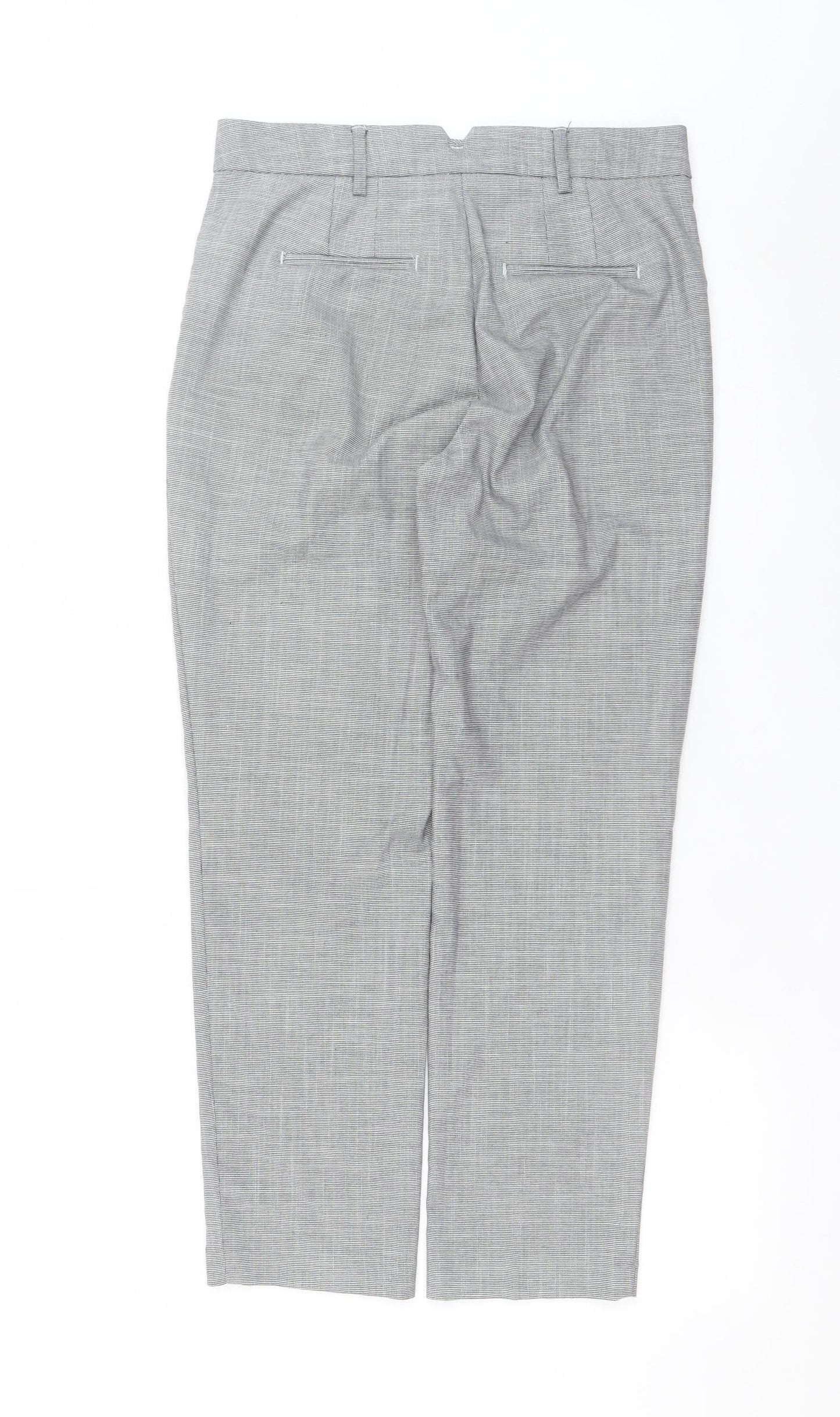 Womens UK Size 8 NEXT Regular Fit Business Workwear Casual Grey Trousers