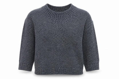 Gap Women Grey Knit Crew Neck Pullover Jumper Size M Acrylic Blend